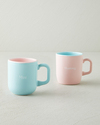 Mini&Mummy Seramik İkili Kupa 150-230 ml Mavi - Pembe