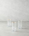 Mirage Cam 3'lü Bardak 315 Ml Şeffaf-Gold