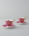 Miranda New Bone China 4 Parça 2 Kişilik Çay Fincanı Takımı 220 ml Pembe