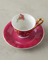 Miranda New Bone China Kahve Fincan Takımı 4 Parça 2 Kişilik Pembe