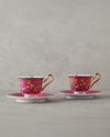 Miranda New Bone China Kahve Fincan Takımı 4 Parça 2 Kişilik Pembe