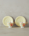 Miranda New Bone China Kahve Fincan Takımı 4 Parça 2 Kişilik Açık Sarı