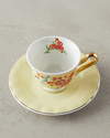 Miranda New Bone China Kahve Fincan Takımı 4 Parça 2 Kişilik Açık Sarı