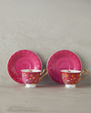 Miranda New Bone China Kahve Fincan Takımı 4 Parça 2 Kişilik Pembe