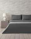 Modello Pamuk Saten Nakışlı Çift Kişilik Nevresim Takımı 200x220 cm Antrasit