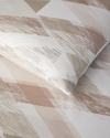 Modern Argyle Pamuk Çift Kişilik Nevresim Takımı 200x220 cm Bej