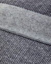 Modern Chevron Pamuk Akrilik Çift Kişilik Battaniye 200x220 cm Koyu Gri