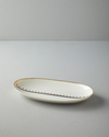 Modern Detail Bone Porselen Kayık Tabak 30 cm Siyah