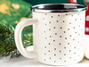 Modern Dots Emaye Kupa Yeşil