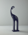 Modern Elephant Polyresin Biblo Siyah