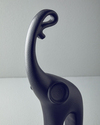 Modern Elephant Polyresin Biblo Siyah