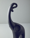 Modern Elephant Polyresin Biblo Siyah