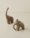 Modern Elephant Seramik Dekoratif Obje 15x13 cm Kahverengi
