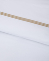 Modern Frame Nakışlı Perkal Super King Nevresim Takımı 260x220 cm Gold
