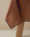 Modern Keten Pamuk Masa Örtüsü 150x220 cm Terracotta