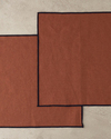 Modern Linen Pamuk 2'li Misafir Peçetesi Terracotta