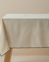 Modern Linen Pamuk Masa Örtüsü Krem