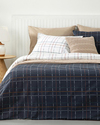 Modern Plaid Pamuklu King Size Nevresim Seti 240x220 cm Gri