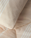 Modern Stripe Polycotton Tek Kişilik Uyku Seti Bej
