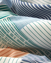 Modern Weave Kolay Ütülenir King Size Nevresim Seti 240x220 cm Koyu Yeşil-Turuncu