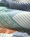 Modern Weave Kolay Ütülenir Super King Nevresim Seti 260x220 cm Koyu Yeşil-Turuncu