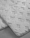 Modest Grid Rabbit Peluş Banyo Paspası Seti Gri