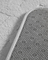 Modest Grid Rabbit Peluş Banyo Paspası Seti Gri