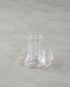 Monica Cam 12 Parça 6 Kişilik Çay Seti 80 ml Gold