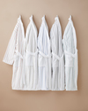 Mono Stripe %100 Pamuk Bornoz L-XL Beyaz - Mavi