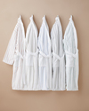 Mono Stripe %100 Pamuk Bornoz L-XL Beyaz - Bej
