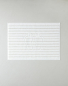 Mono Stripe Pamuk Ayak Havlusu 50x70 cm Beyaz - Bej