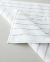 Mono Stripe Pamuk Ayak Havlusu 50x70 cm Beyaz - Bej
