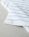 Mono Stripe Pamuk Ayak Havlusu 50x70 cm Beyaz - Mavi