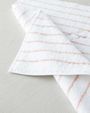 Mono Stripe Pamuk Ayak Havlusu 50x70 cm Beyaz - Pembe