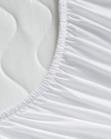 Napline Pamuklu Kapitoneli Sıvı Geçirmez King Size Alez 180x200 cm Beyaz