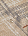 Natural Plaid Kolay Ütülenir Çift Kişilik Nevresim Takımı 200x220 cm Koyu Bej