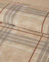 Natural Plaid Kolay Ütülenir Tek Kişilik Nevresim Takımı 160x220 cm Koyu Bej