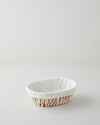 Navessa Kağıt Ekmek Sepeti 24x18x8 cm Krem