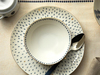 Navy Dots Porselen Kase Mavi-Beyaz