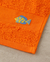 Nemo Pamuklu Nakışlı Yüz Havlusu 50x80 cm Turuncu