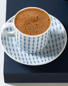 New Retro Porselen 4 Parça 2 Kişilik Kahve Fincan Takımı Lacivert