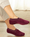 New Soft Kadın Peluş Çorap Mürdüm