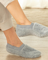 New Soft Silvery Peluş Kadın Peluş Çorap - Gri