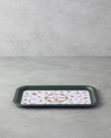New Year Joy Metal Tepsi 35x23 cm Yeşil