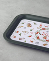 New Year Joy Metal Tepsi 35x23 cm Yeşil