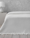 Noble Elegance Jakarlı Fırfırlı Çift Kişilik Pike 200x220 cm Beyaz