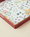 Nostalgic Country PP Tepsi 35,5x35,5 Cm Bordo