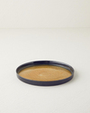 Nova Cam Pasta Tabağı 22 cm Siyah-Gold