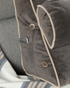 Novelda Kadife Yaslanma Minderi 50x25x50 cm Antrasit