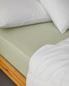 Novella Premium Pamuk Dokulu Tek Kişilik Lastikli Çarşaf 100x200 cm Açık Yeşil